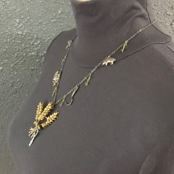 “Demeter: Goddess of the Harvest” Ceres Greek Mythology Handmade Necklace, Wheat - Picture 6 of 16